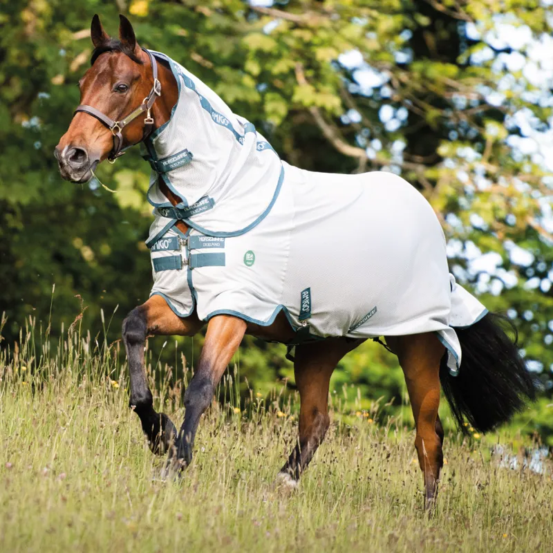 Horseware Amigo Bug Rug Fly Sheet - Silver/Teal